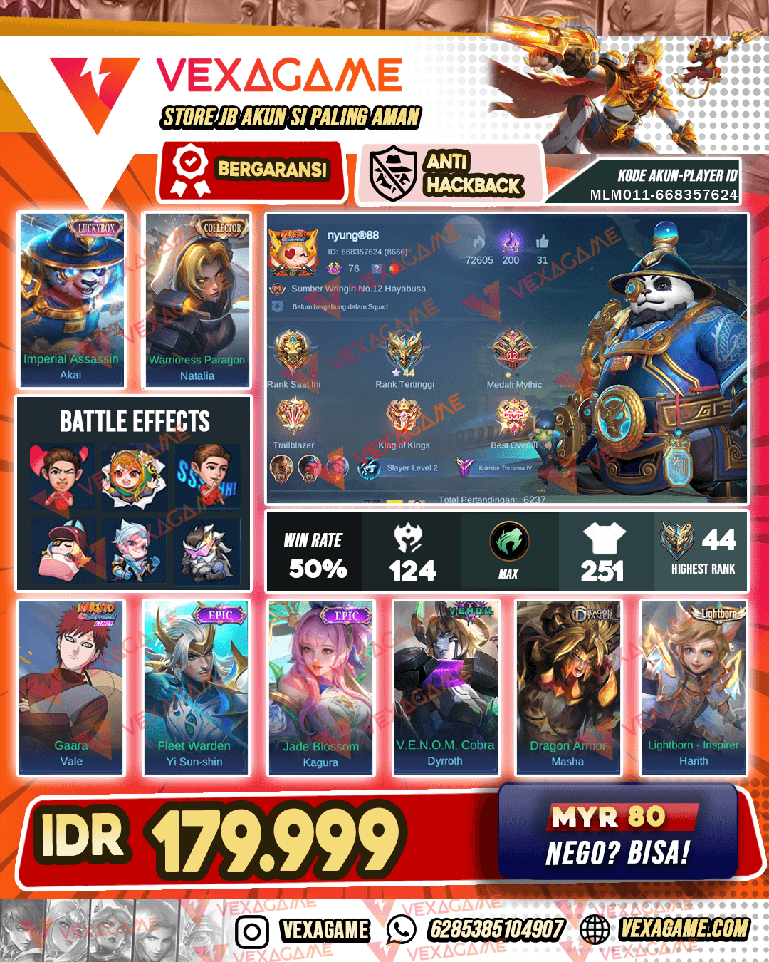 Akai Luckybox | Claude Valentine | 4 Dragon Timer | Emblem MAX