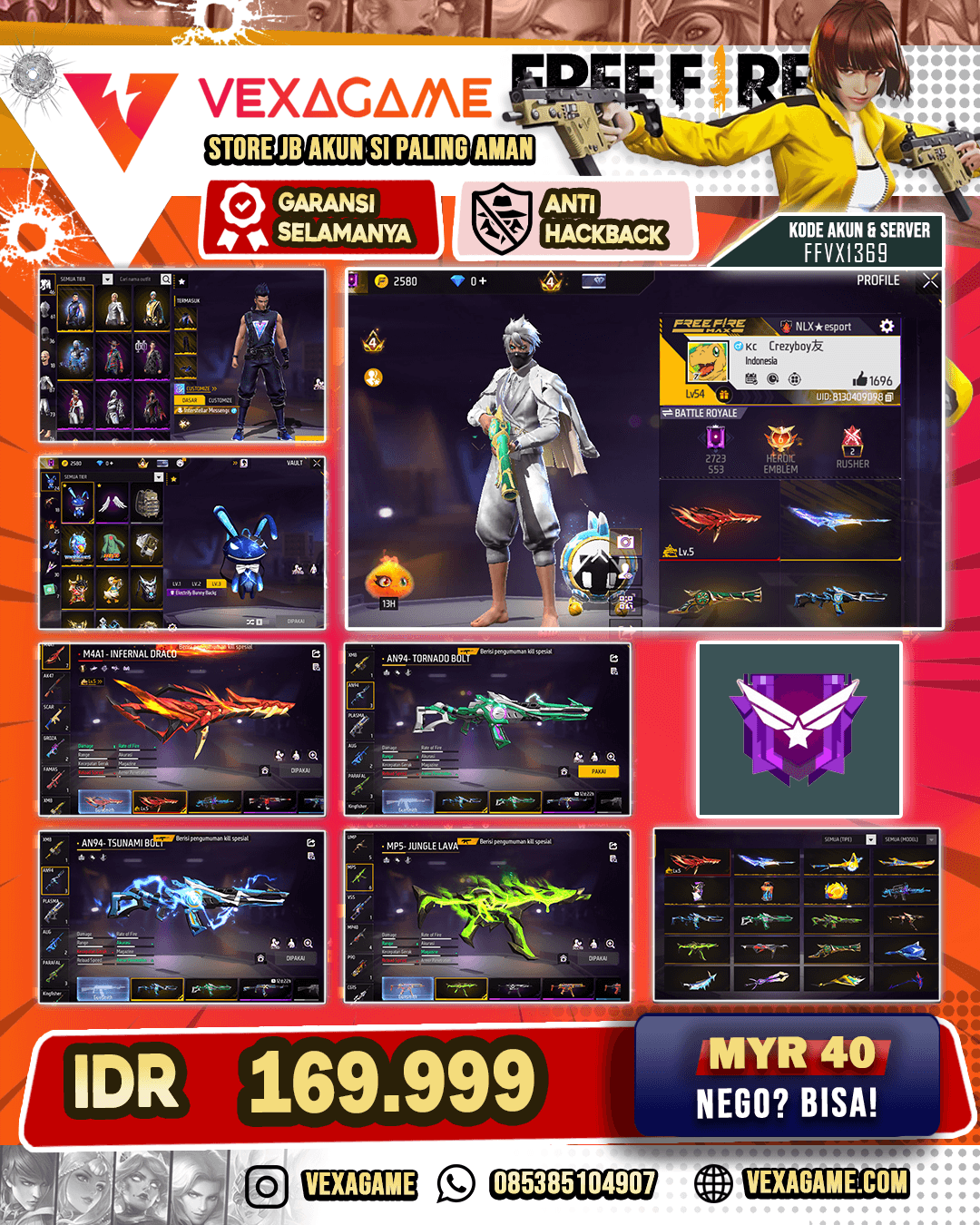 INFERNAL DRACO LV.5 | SG TEROMPET | AN94 - INCUBATOR | VAULT OTW 90