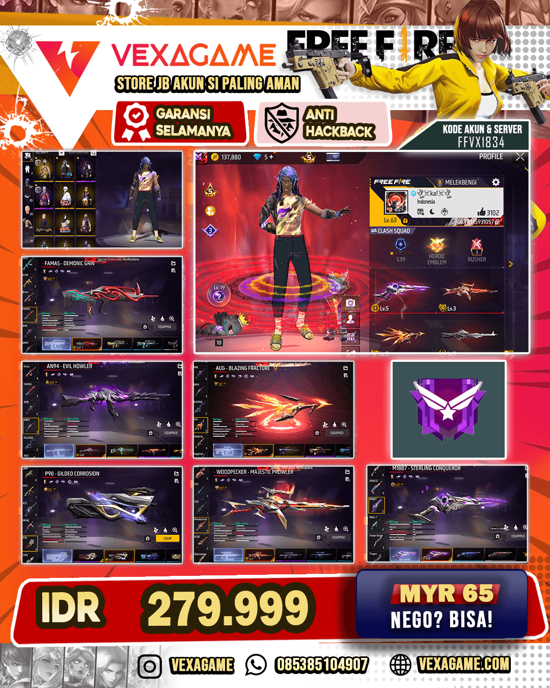 EVO 8 KATANA 4 RASA | FIST ON | ANIMASI KEDATANGAN ON | EFEK ELIMINASI ON | BUNDLE MYSTIC AURA | BUNDLE INFINITY CONDUCTOR | BUNDLE SUPER STRIKER | BUNDLE GINTOKI SAKATA