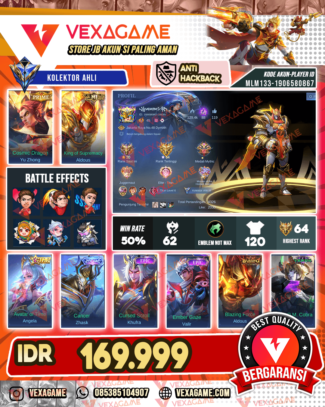 Aldous M1 | YuZhong Prime | Zhask Zodiac | Angela Star