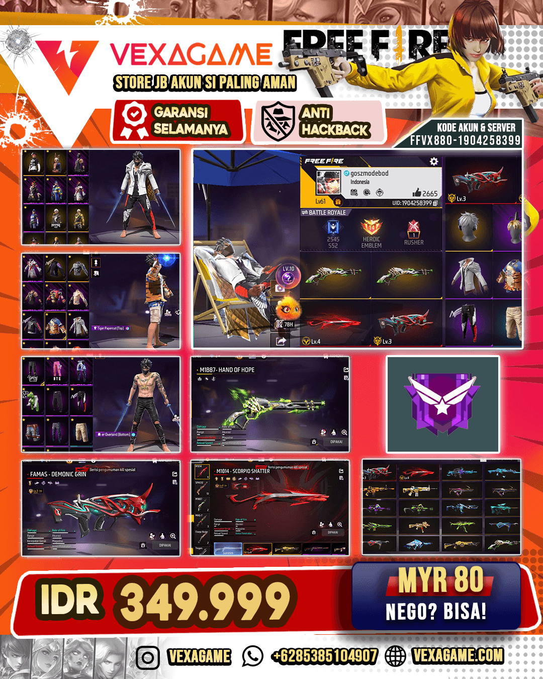 2 EVO | BUNNY BACKPACK | SG LUMUT | VAULT 300++