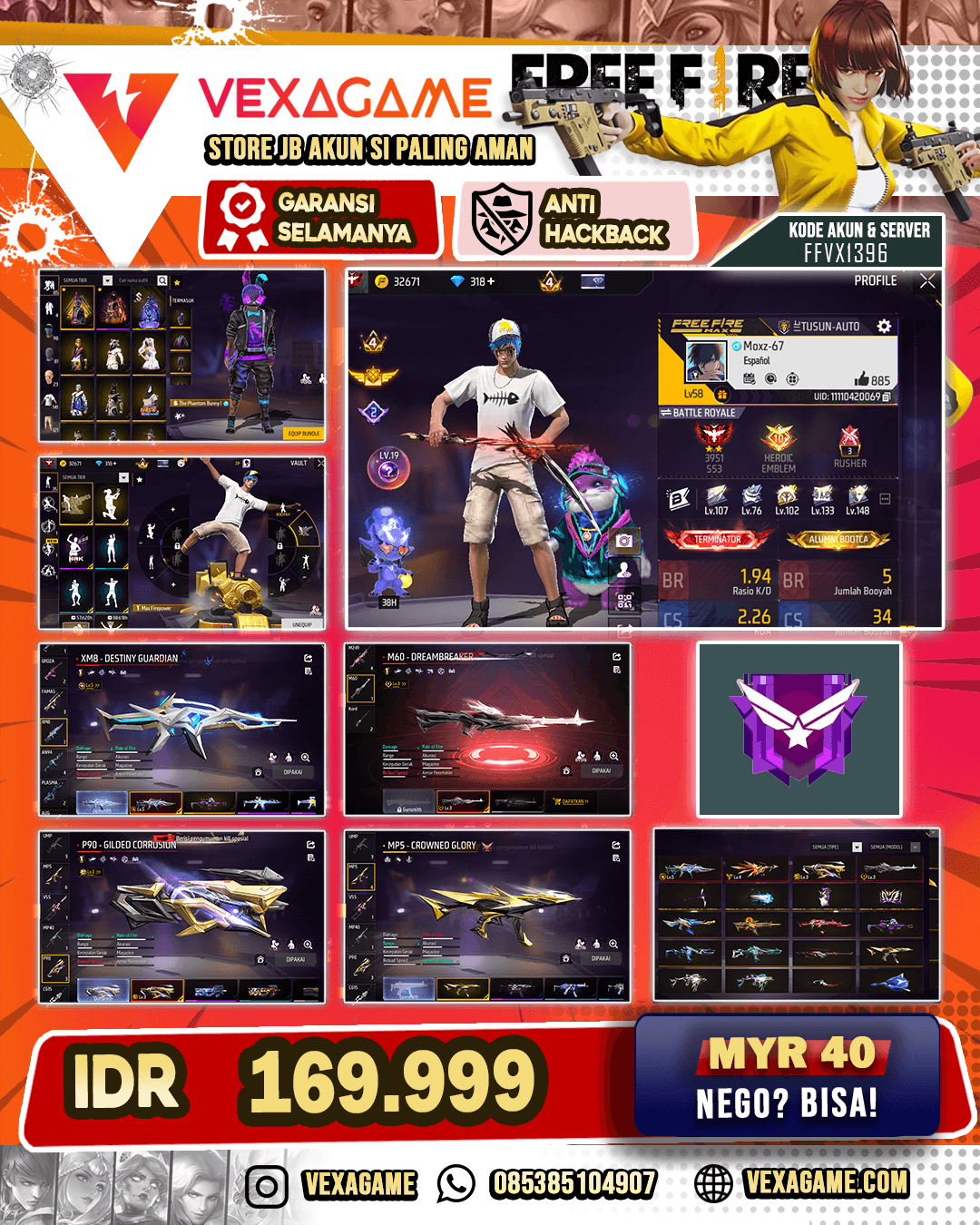 4 EVO (XM8 LVL-5) - (AUG LVL-4) - (P90 LVL-3) - (M60 LVL-3) | VAULT OTW 150