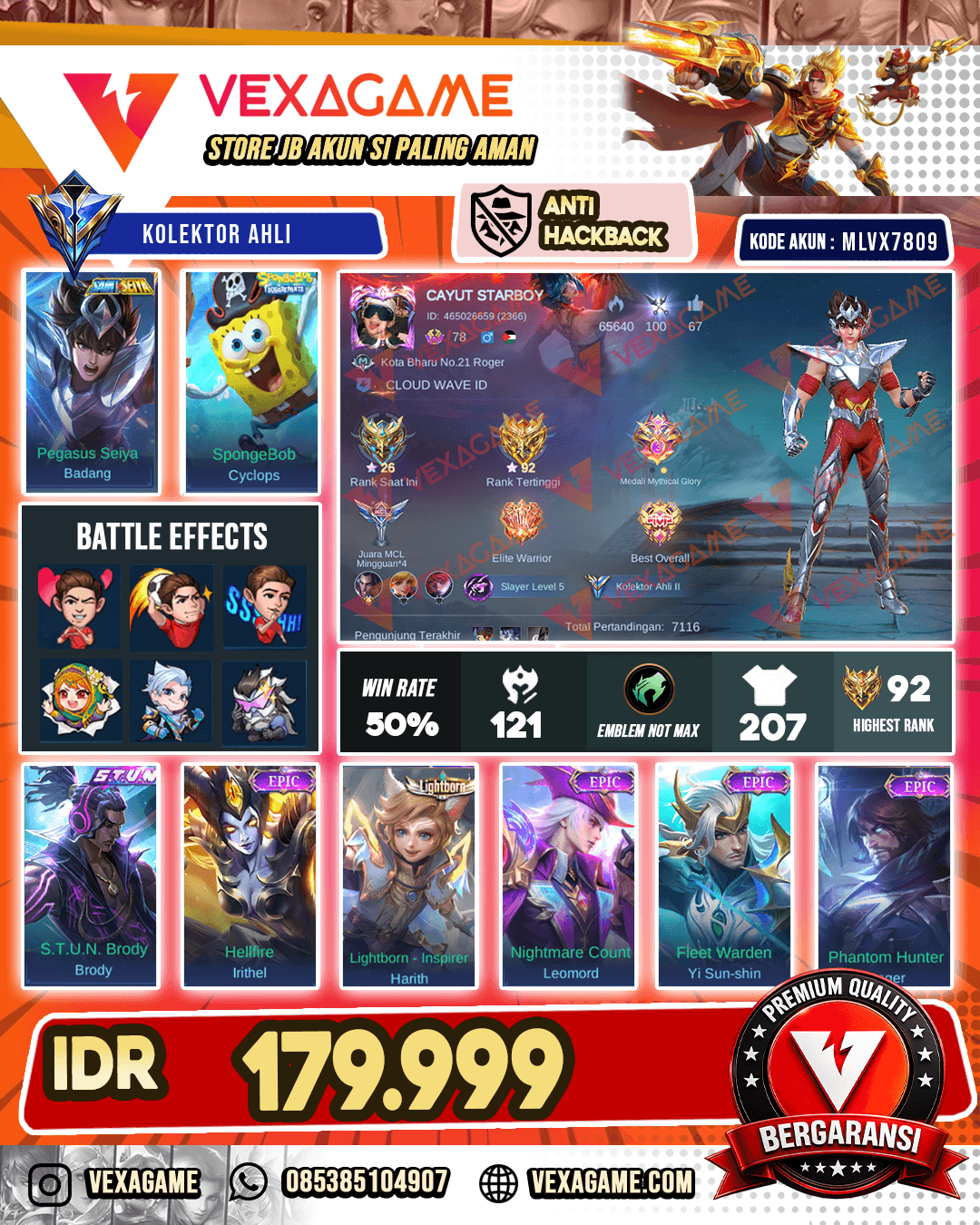Badang Saint Seiya X Cyclops Spongebob X Brody STUN