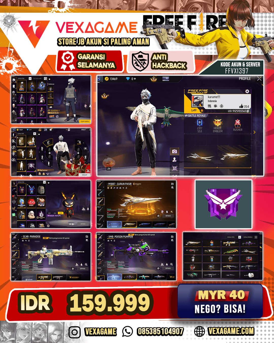SG GURUN | SCAR PARADISE | XM8 POISON PUMPKIN | BUBDLE KAKHASI | WRAITH PRATOL BUNDLE
