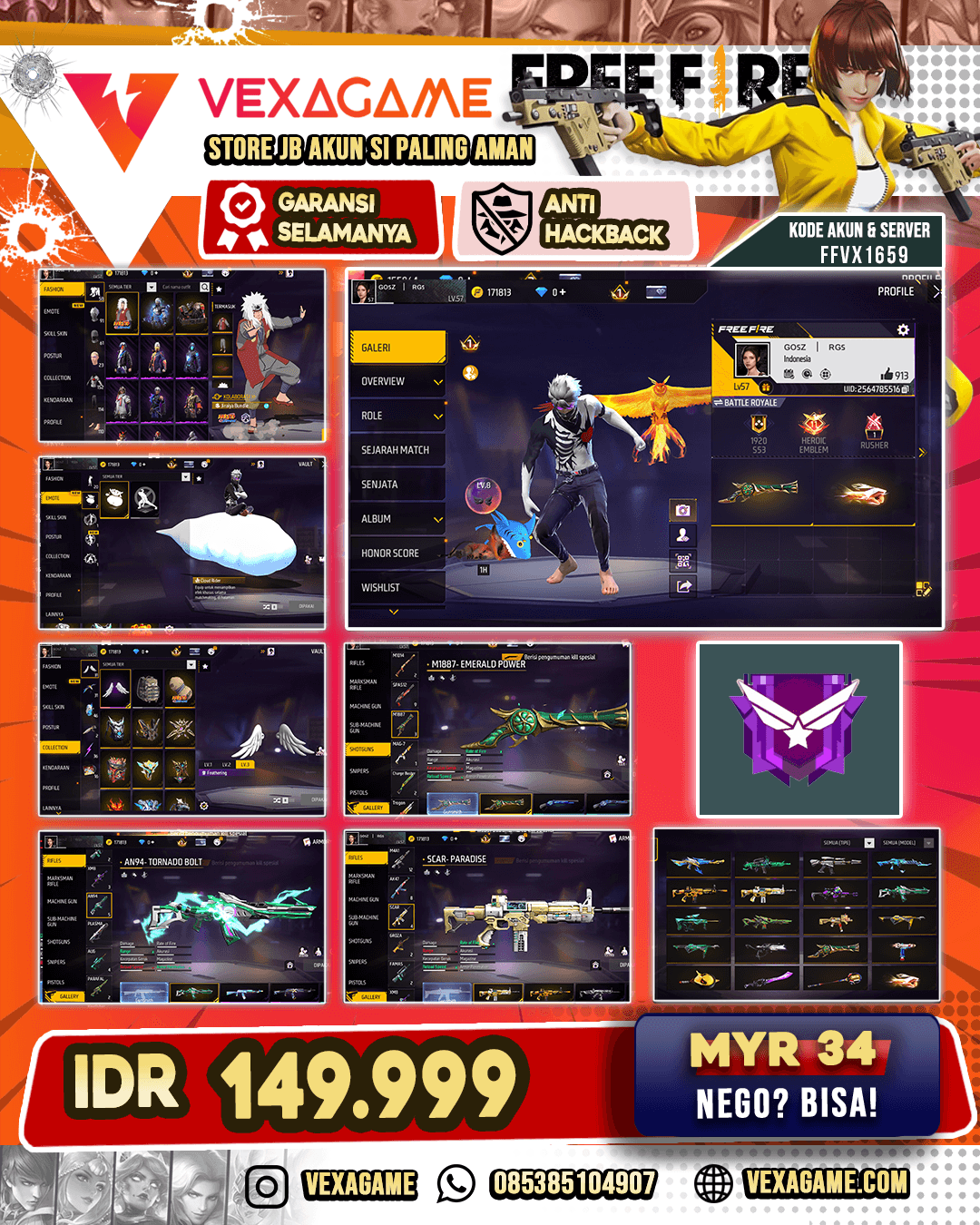 Sg 3 Rasa| Jiraya Bundle | Vault 114