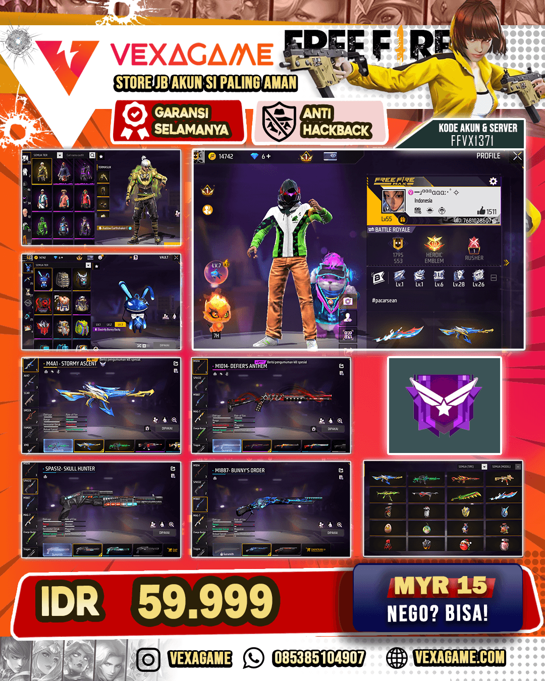 M4A1 STORMY ASCENT | FIRESPARK UNDYING | SG BUNNYS | VAULT OTW 80