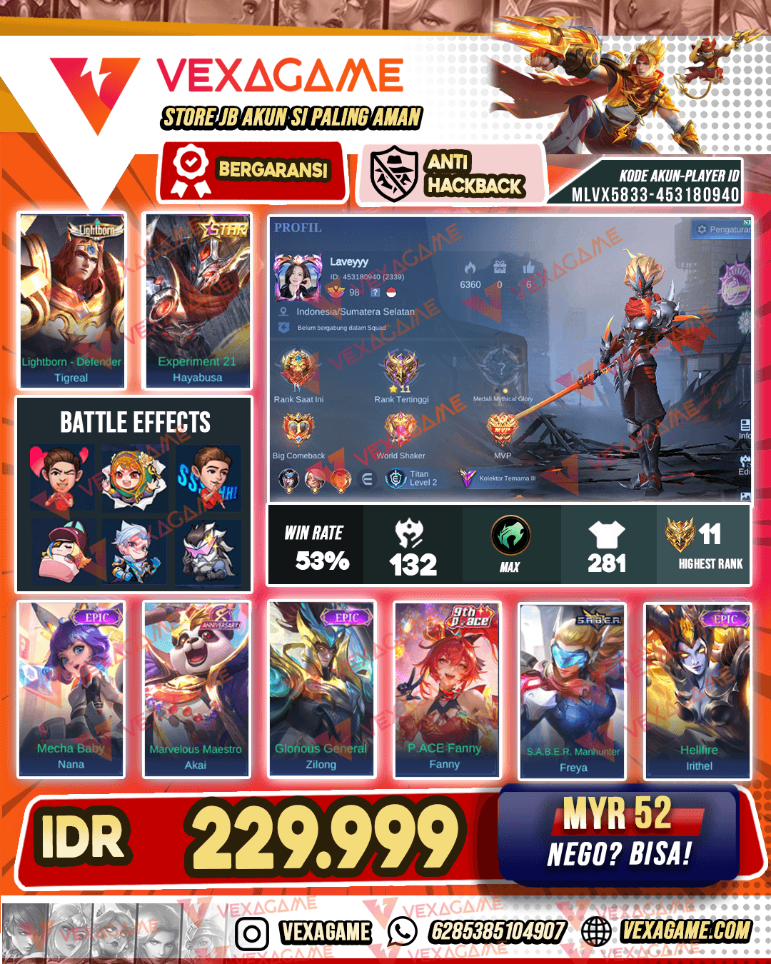 Hayabusa Star | Fanny Pace | Emblem & Hero Max