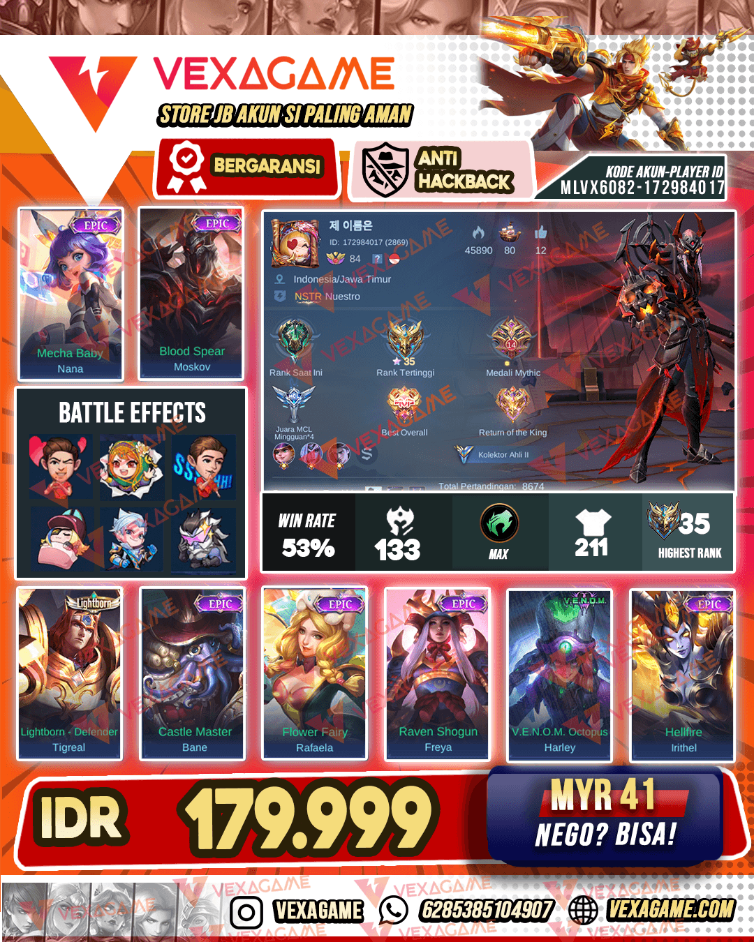 Moskov Epic | Nana Epic | Emblem & Hero Max