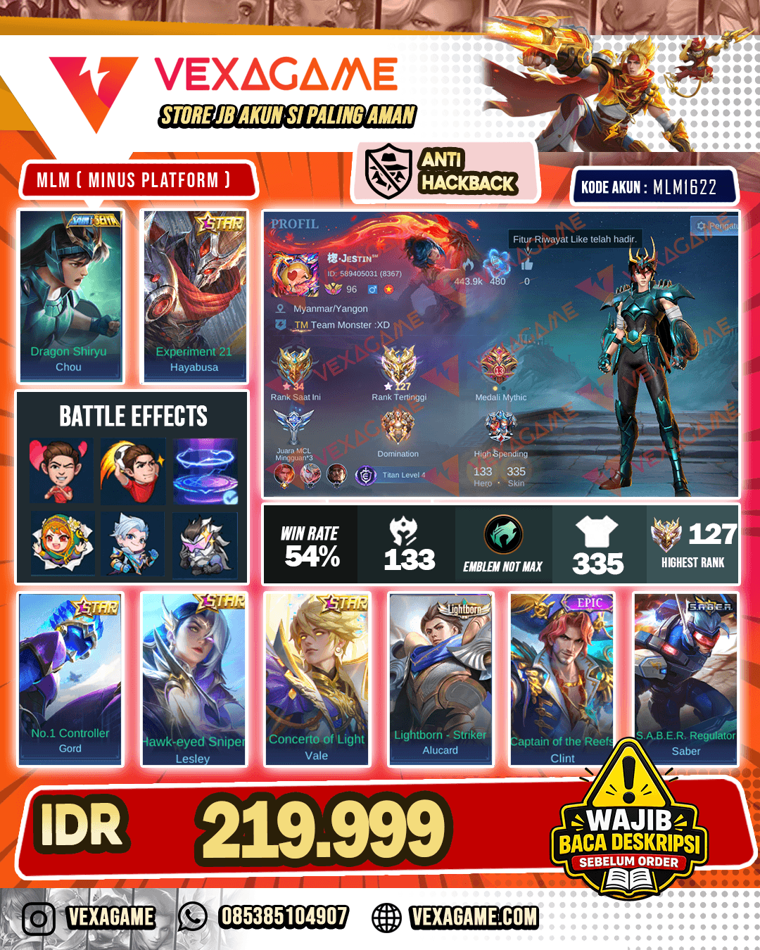 Chou Saint Seiya X 4 Annual Star | Recall Tas Tas | Ex Immortal