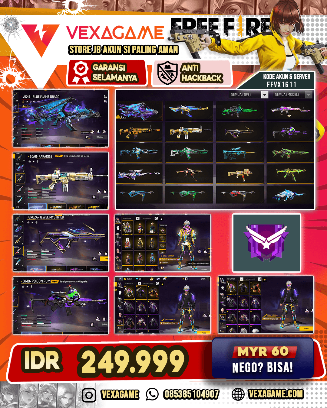 EVO AK47 MAX | SG 3 RASA | VAMPIRES RAVANGE BUNDLE | VAULT OTW 400