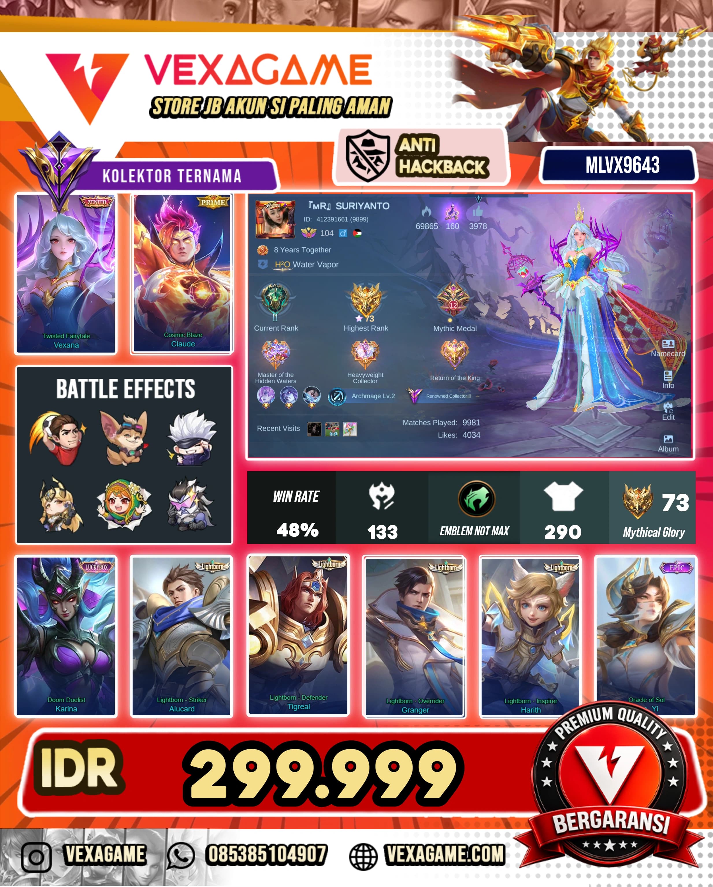 Vexana Zenith | Claude Prime | Karina Luckybox |