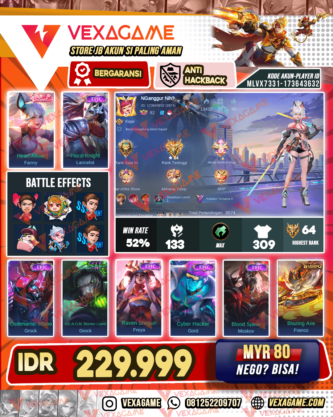 Fanny P ace | lancelot Epic | Emblem Hero MAX