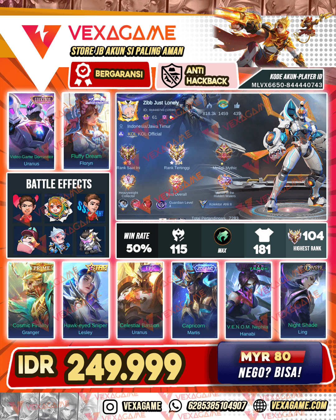 Gatotkaca Luckybox | Floryn Sanrio | Ex Immortal | Emblem MAX