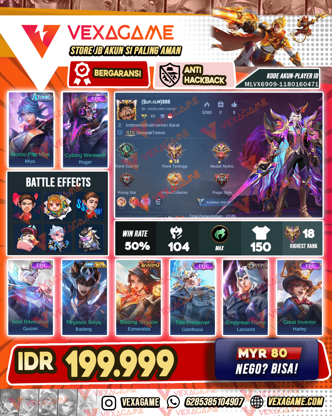 Miya ATOMIC | Roger Epic | Emblem MAX