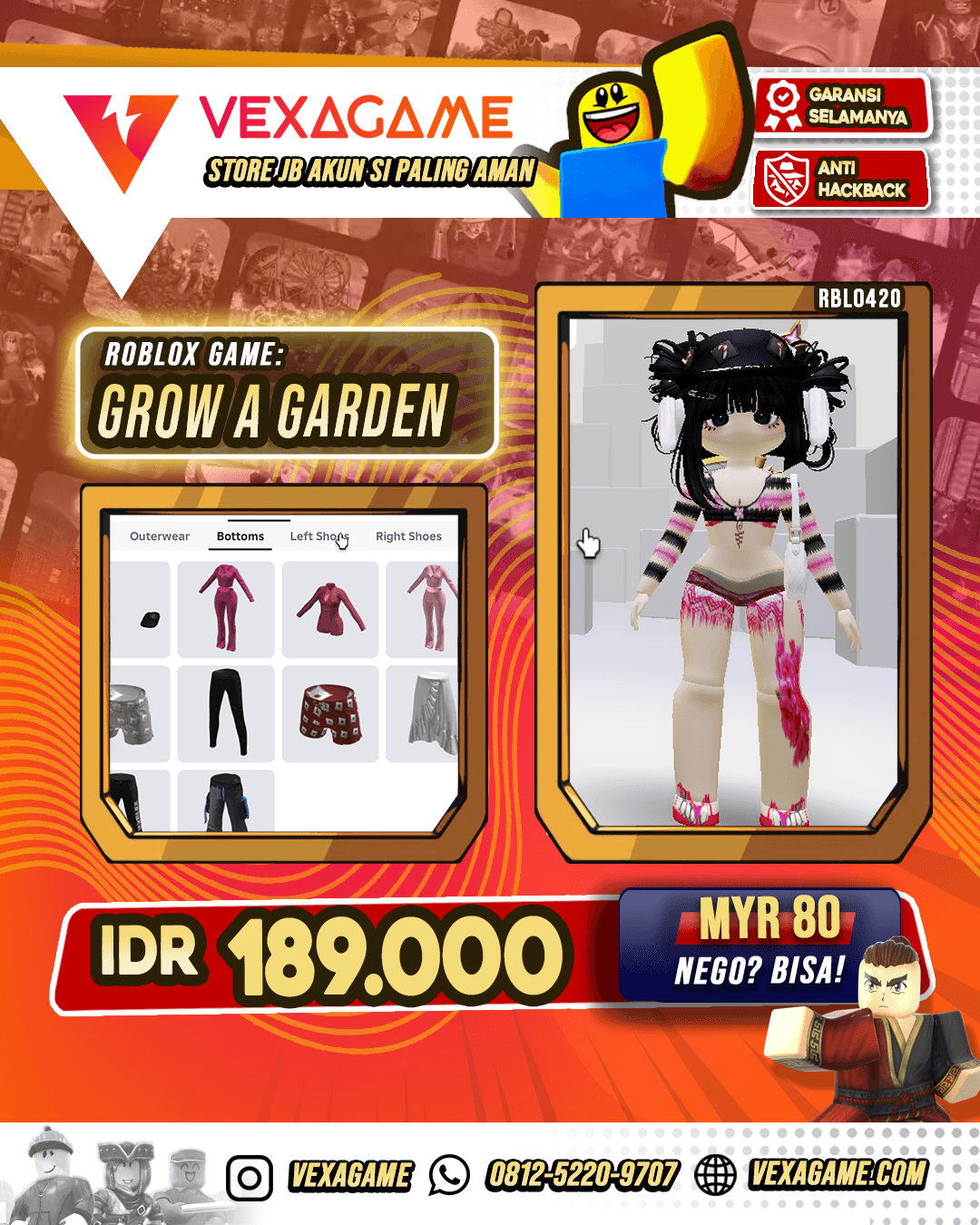 Akun Roblox AVA Cewe