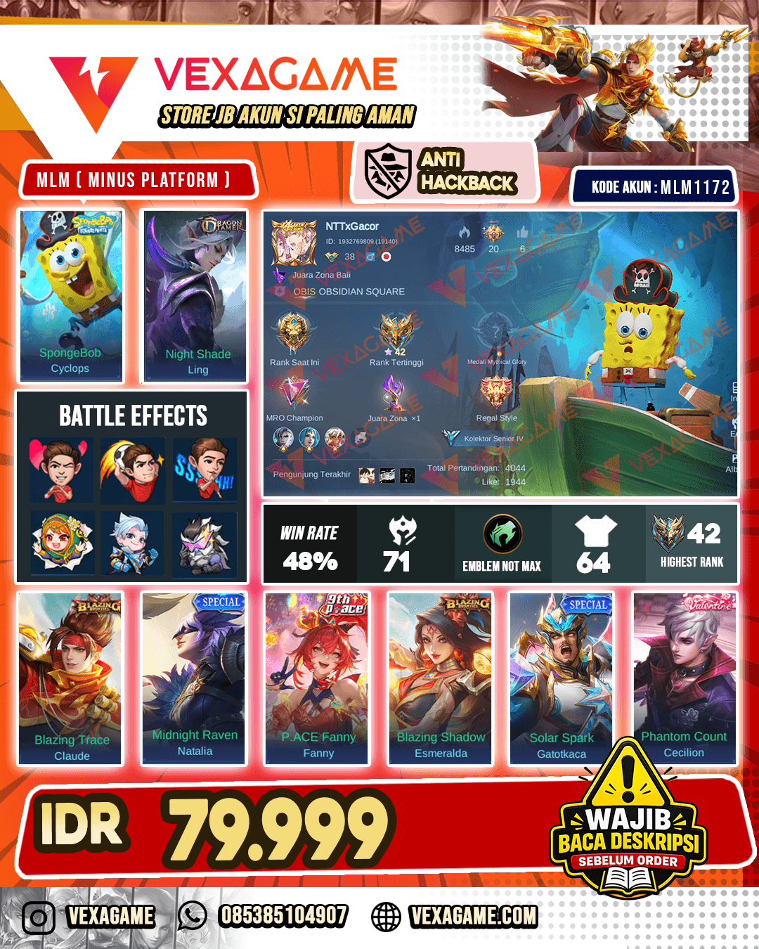 Akun Kolektor Senior Murah