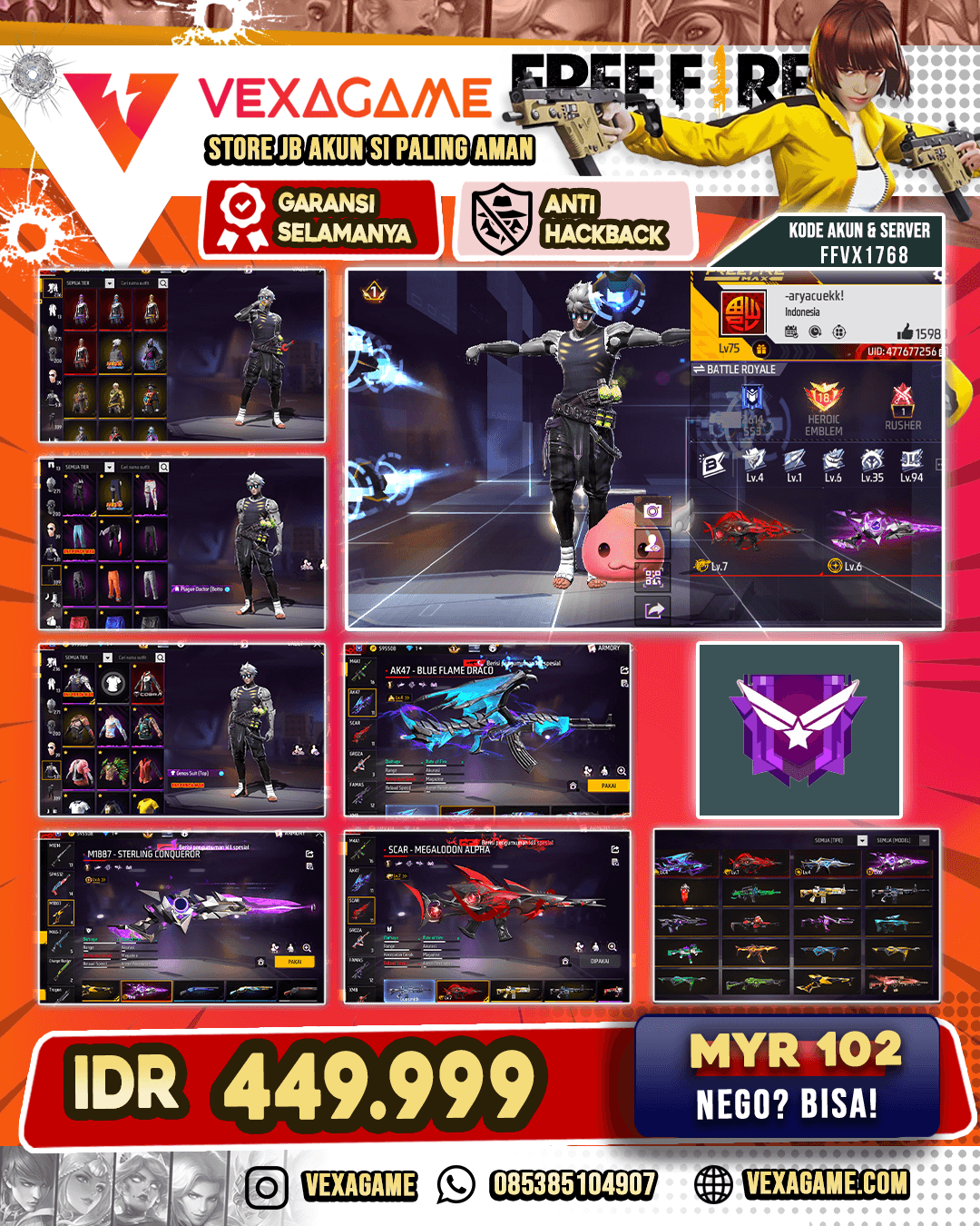4 EVO | EVO SCAR MAX | EVO SG M1887 OTW MAX | SG 4 RASA | VAULT 500++ | BACKPACK RABBITY PINK |