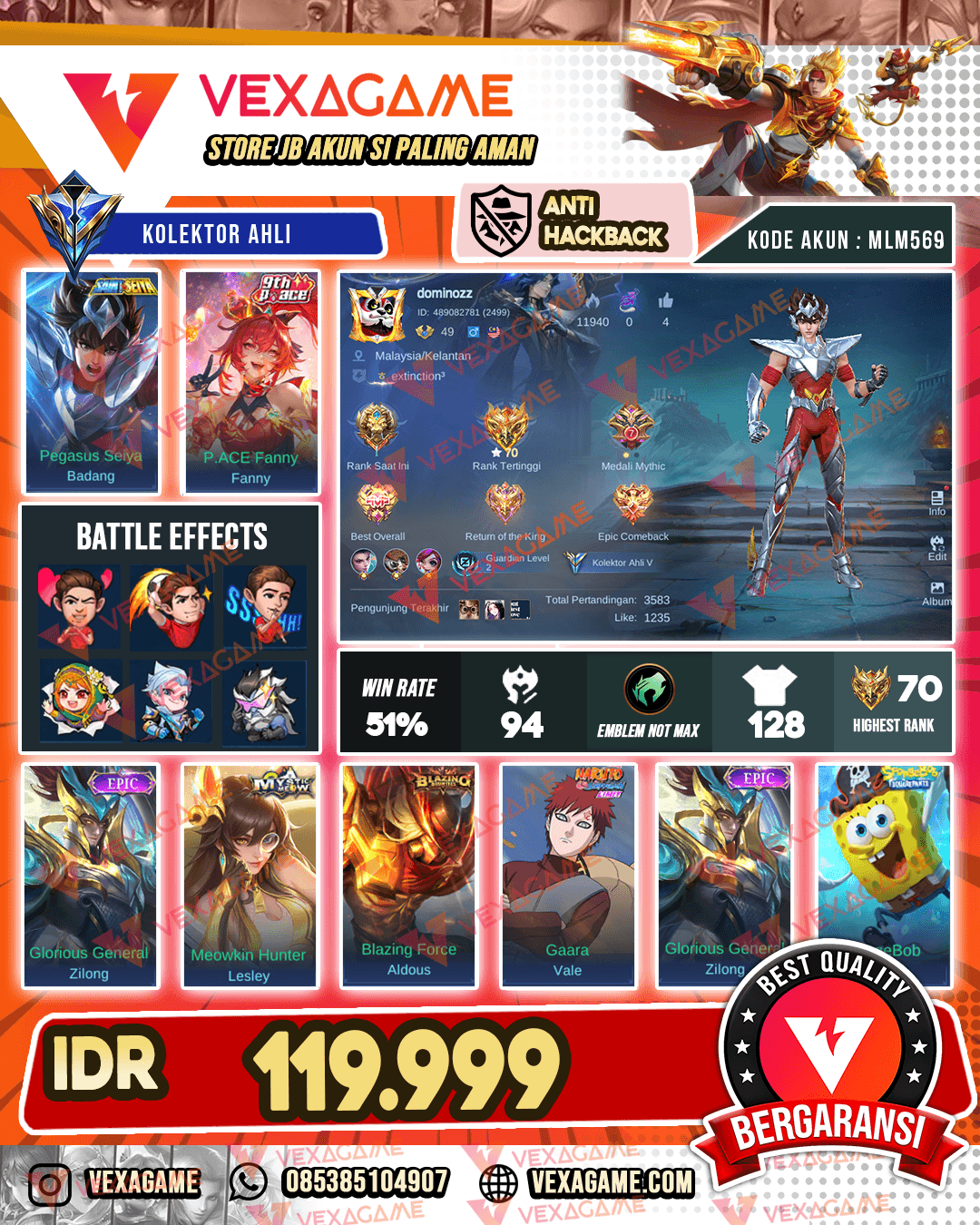 Badang Saint Seiya X Fanny P Ace