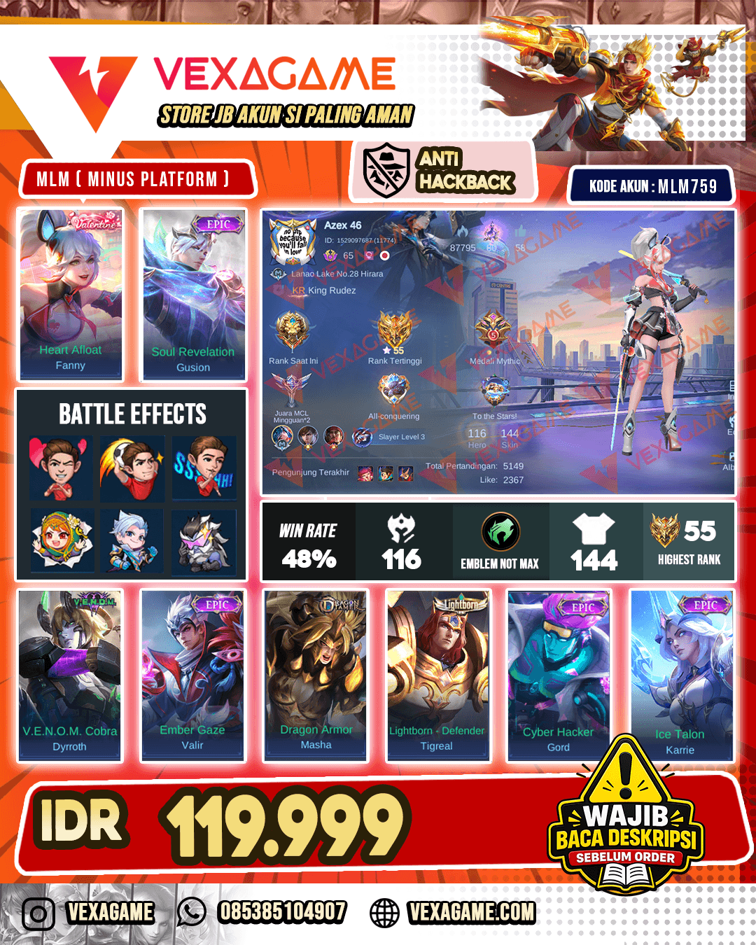 Fanny Valentine | Gusion Epic