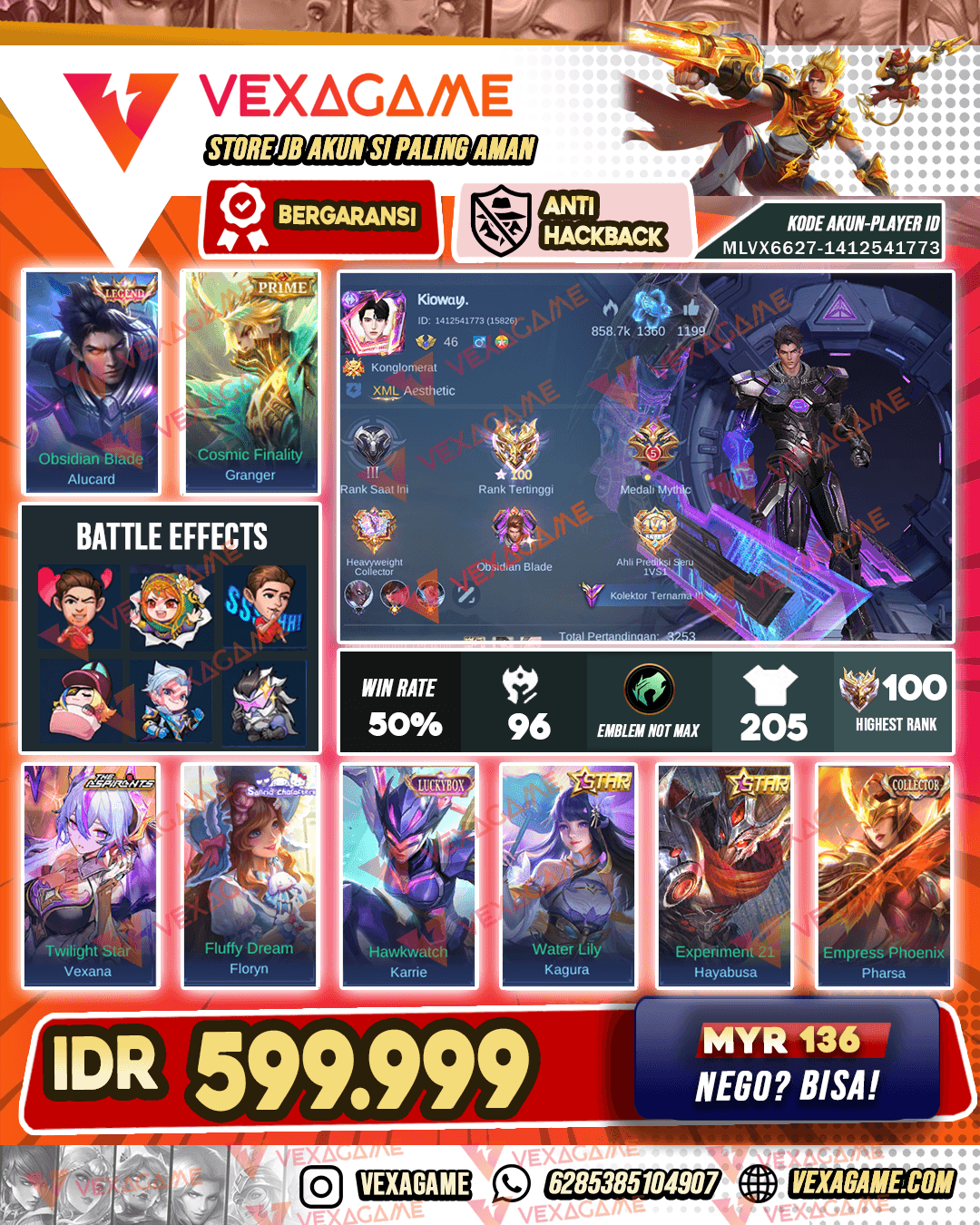 Alucard Legend | Parsha Collector | Vexana Aspirants | Ex Immo