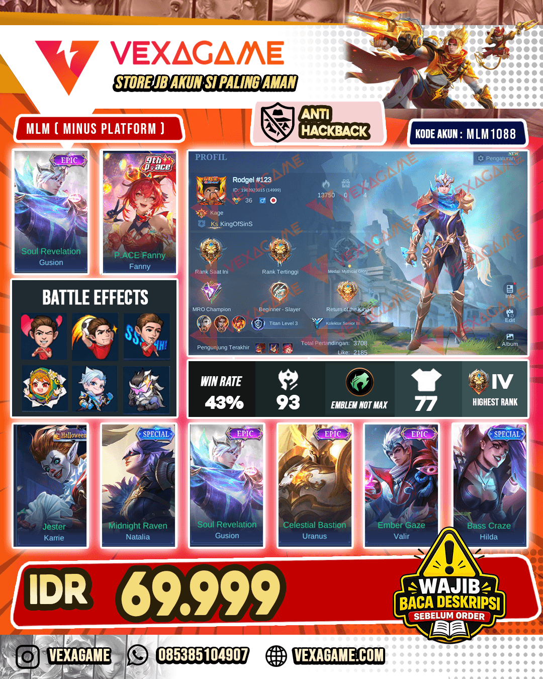 Gusion Epic | Fanny Pace