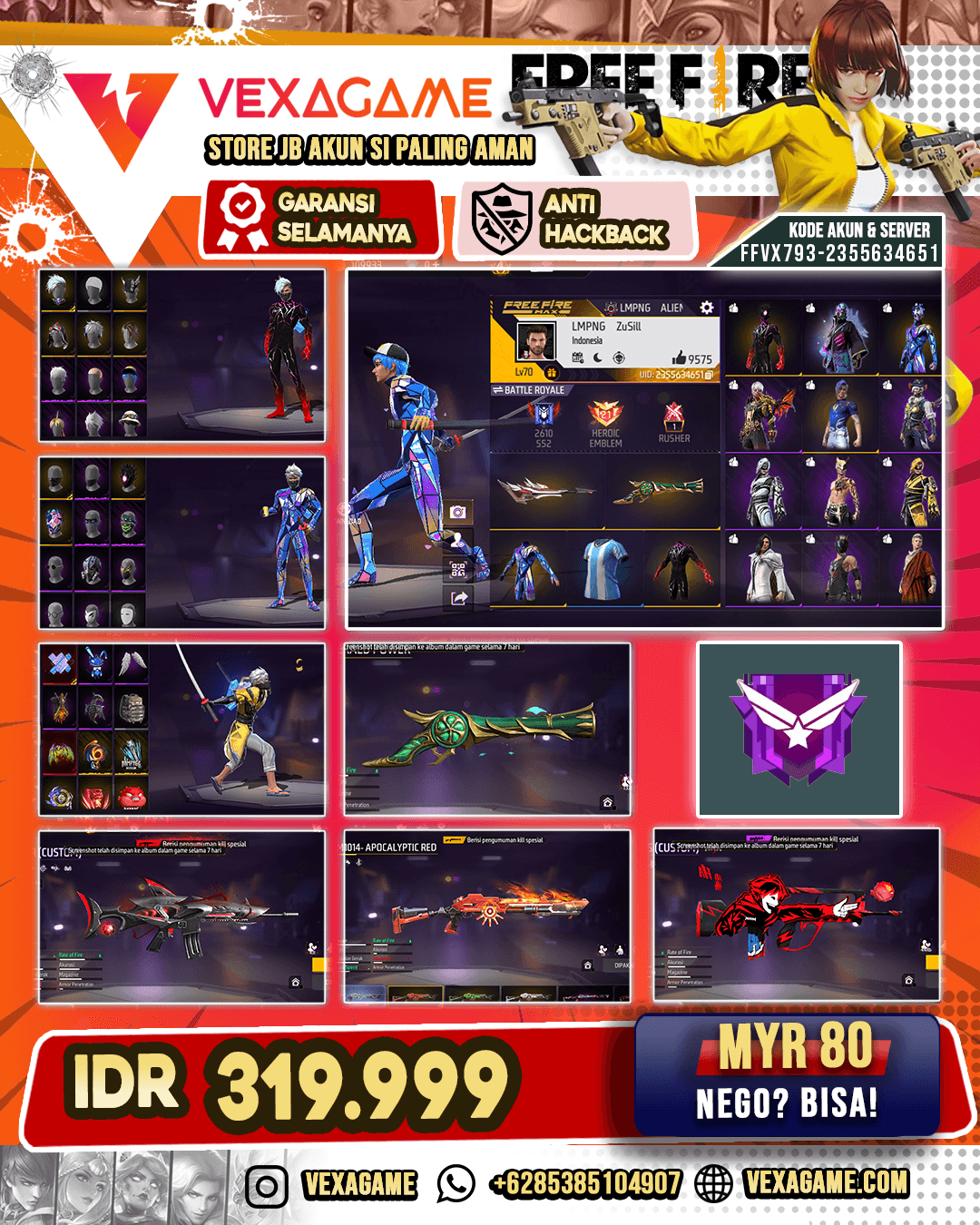 SG Guurn | SG Apocalytpic Red | MP40 2Rasa | SCAR Megalodon Alpha LV 5 | Vault 400+