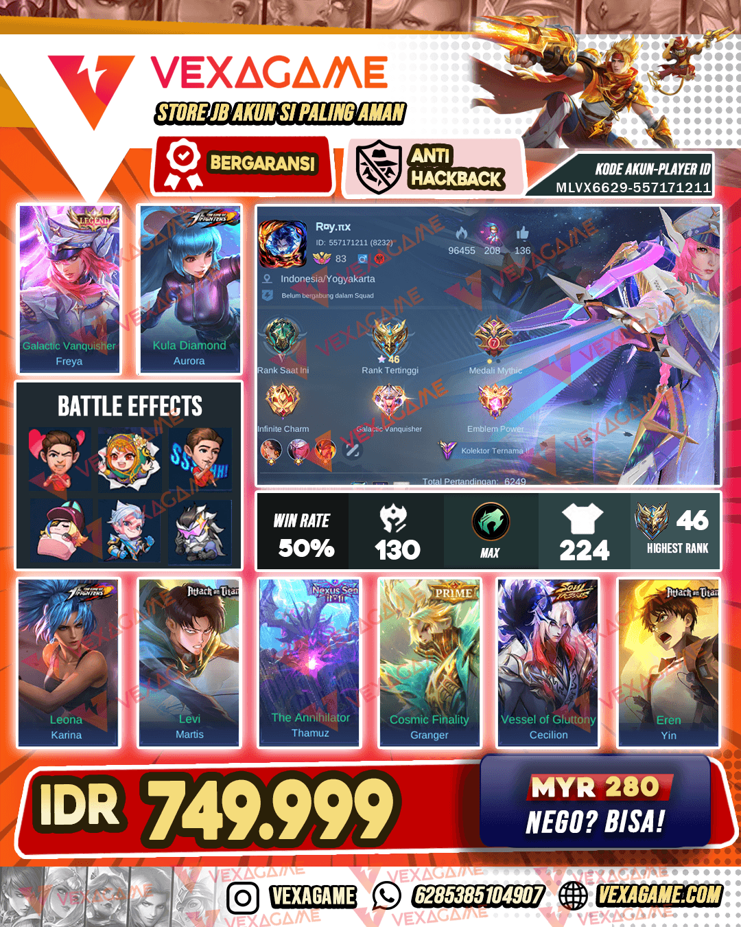 Freya Legend | 2 AOT | 1 KOF | 1 Soul Vassel | THamuz Nexus Sea