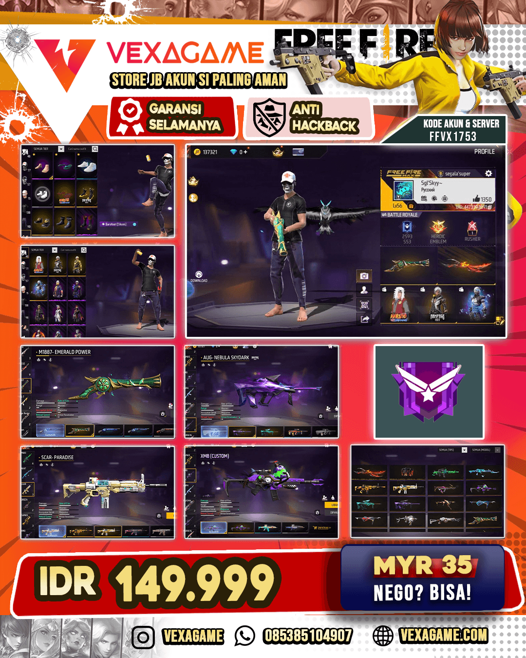 SG 3 RASA | SG TROMPET | BACKPACK BUNNY | VAULT 100+ | NYEKER ON | KATANA ON