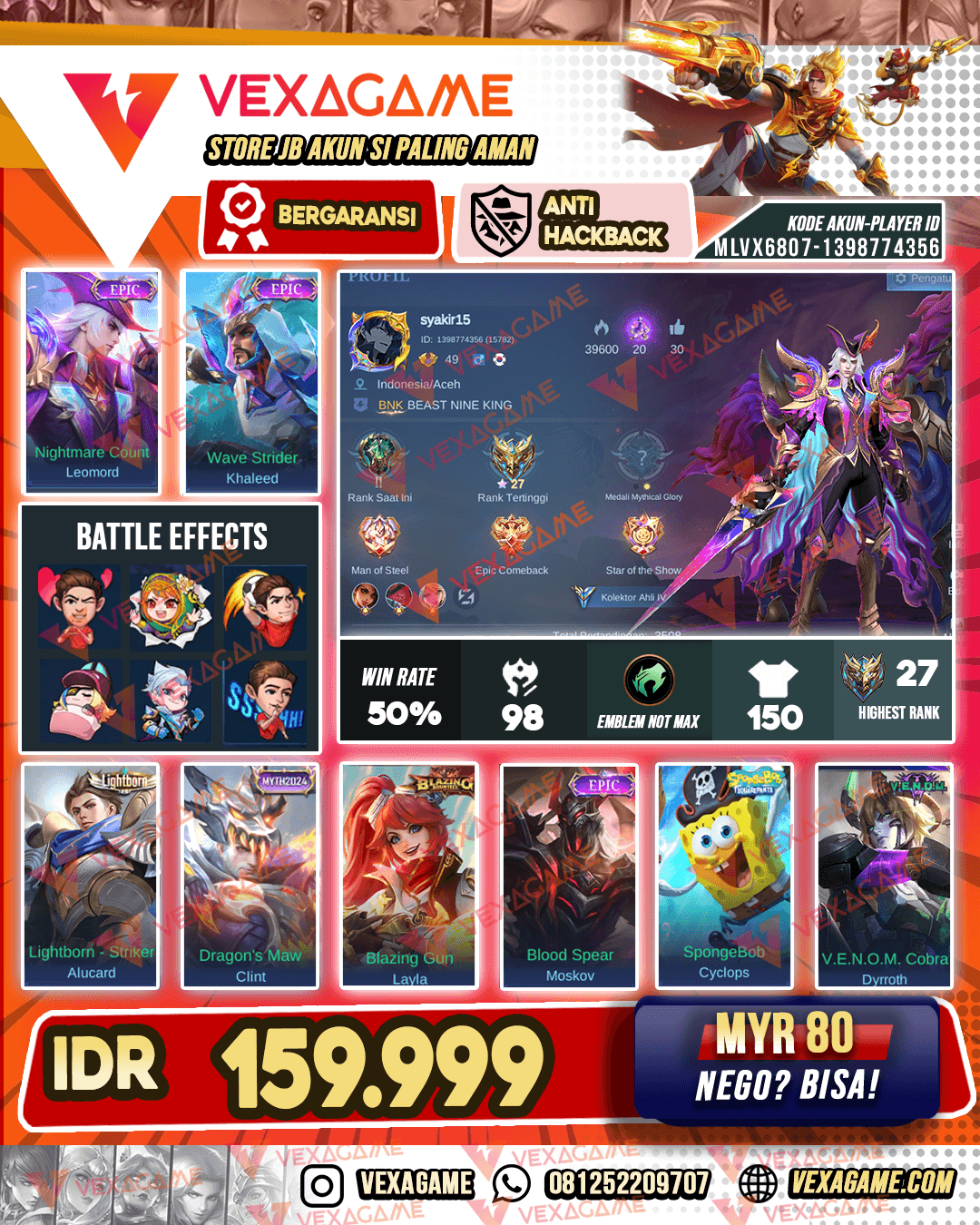 Leomord Epic | Khaleed Epic | Emblem Max