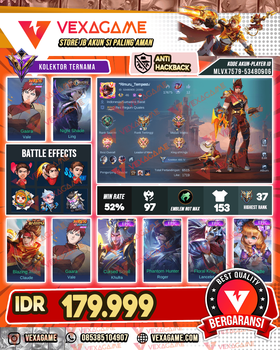 Claude Blazing X Ling Dragon Tamer | Emblem MAX | Recall Tas Tas