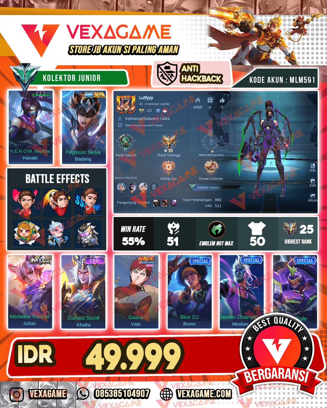 Hanabi Venom | Badang Saint Seiya