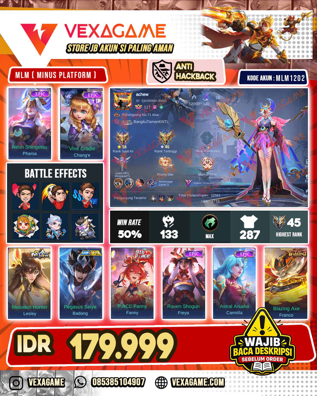 Pharsa Epic X Change Epic