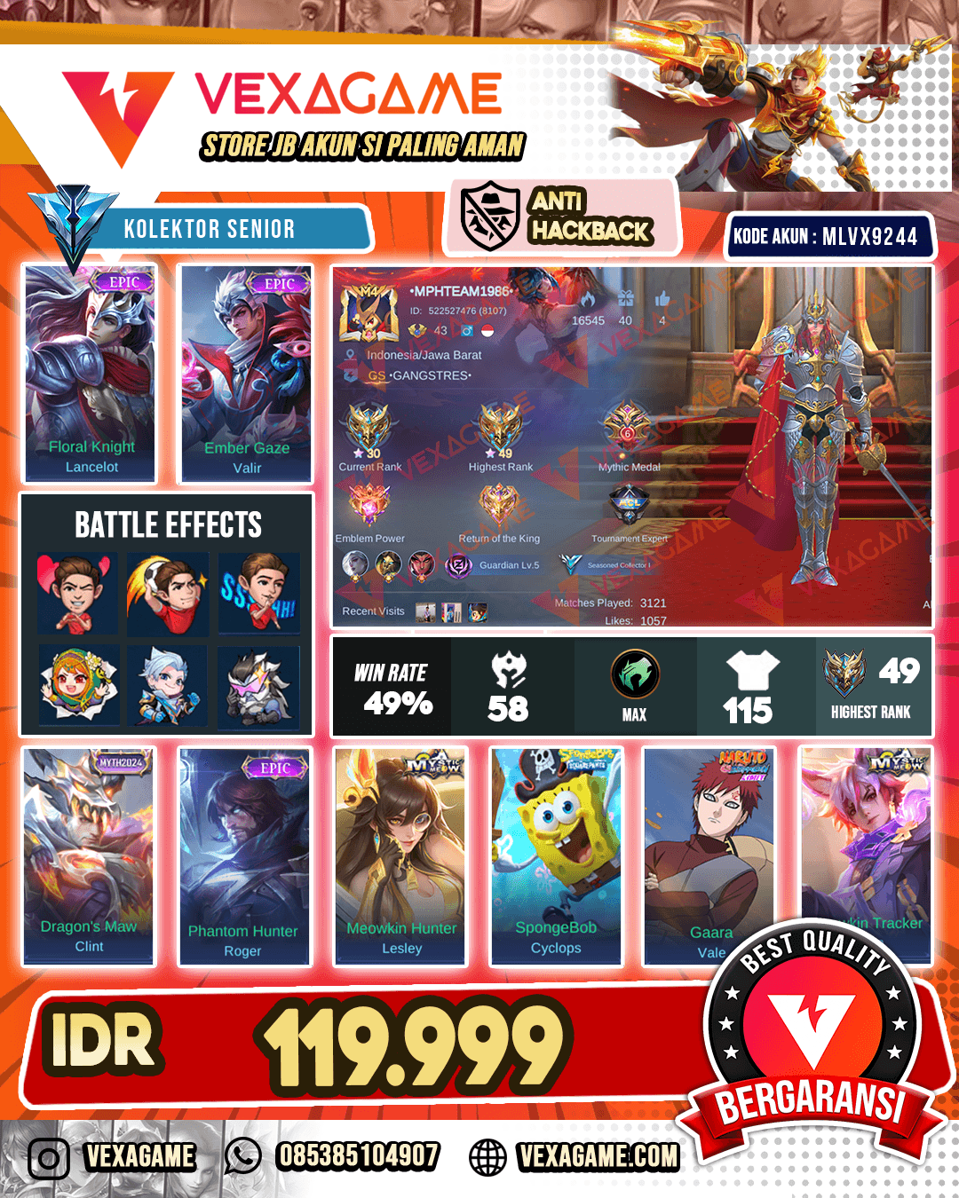 Lancelot Epic X Valir Epic