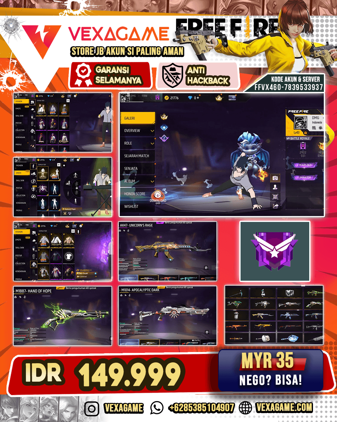 SG Lumut | SG Apocalyptic Dark | MP5 Champion Boxer | Bundle Sasuke X Bundle JJK