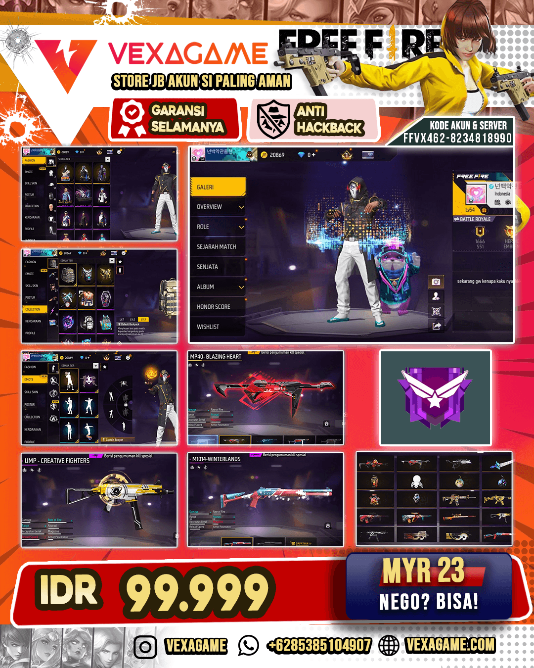 MP40 Blazing Heart | UMP Creative Fighters | SG Panjang Winterlands | Vault 75+