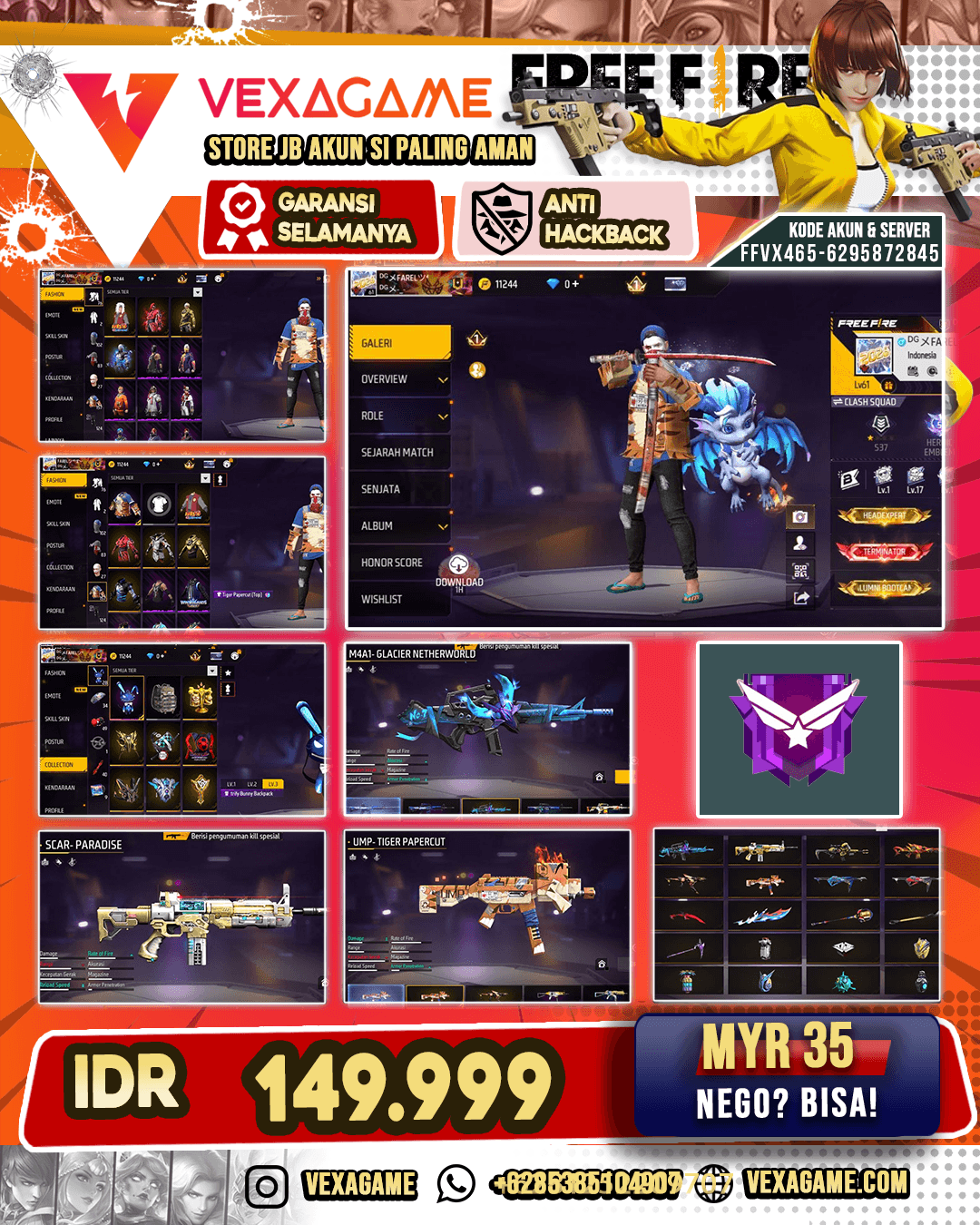 M4A1 Glacier Netherworld | SCAR Paradise | UMP Tiger Papercut | Vault 150