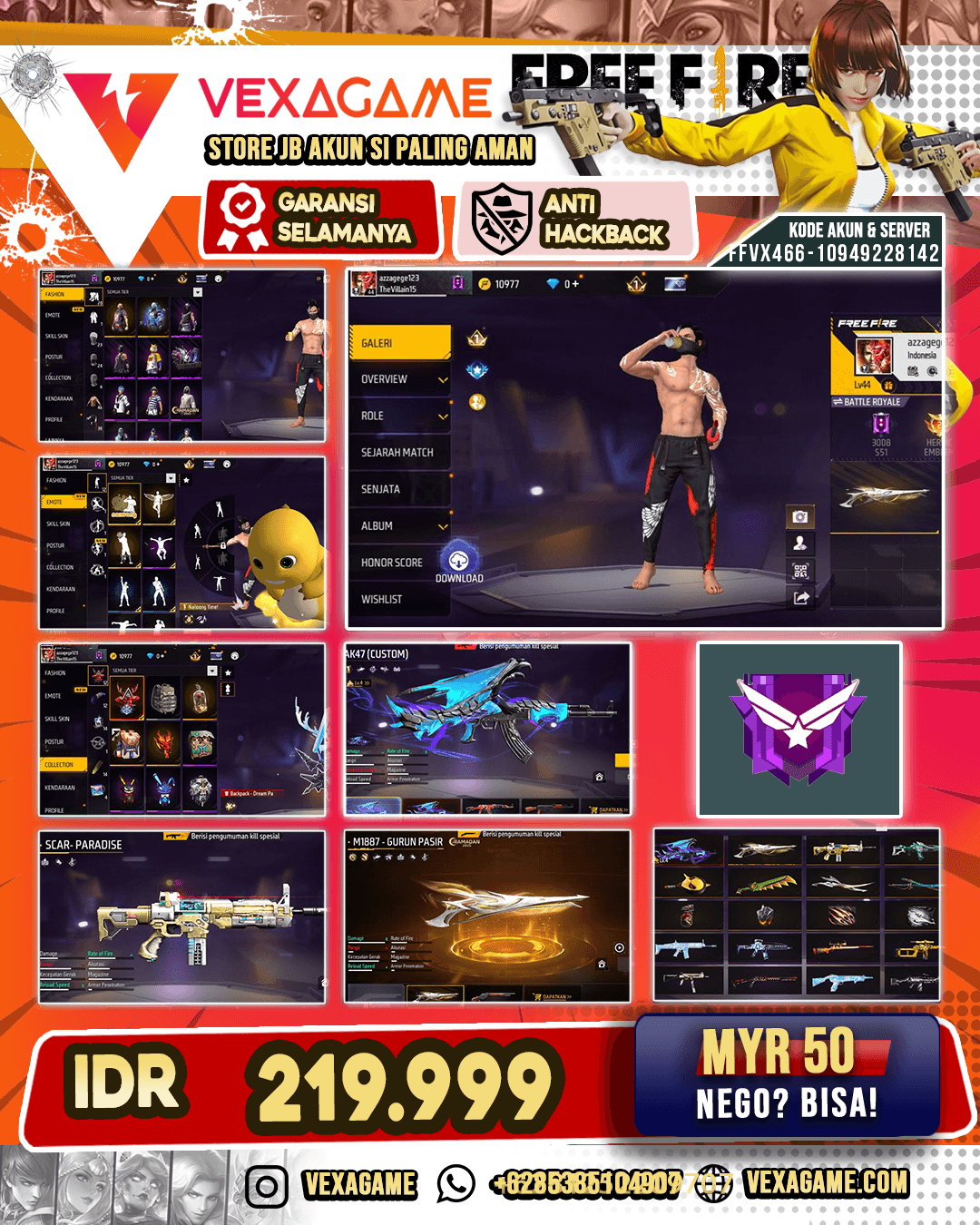 AK Blue Flame Draco Lv 4 | SCAR Paradise | SG Gurun