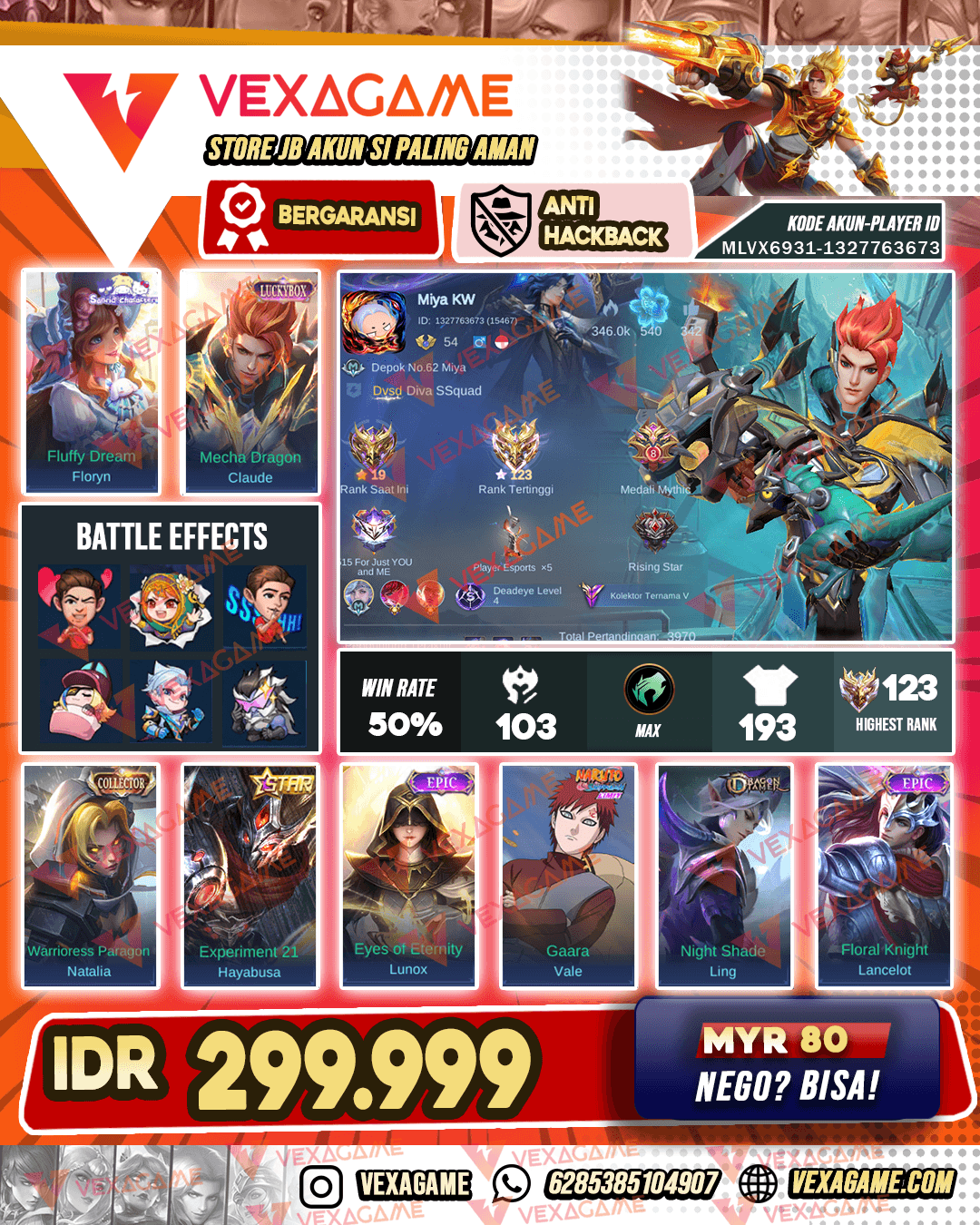Claude Luckybox | Hayabusa Annual Star | Ex Immortal | Recal TLPH