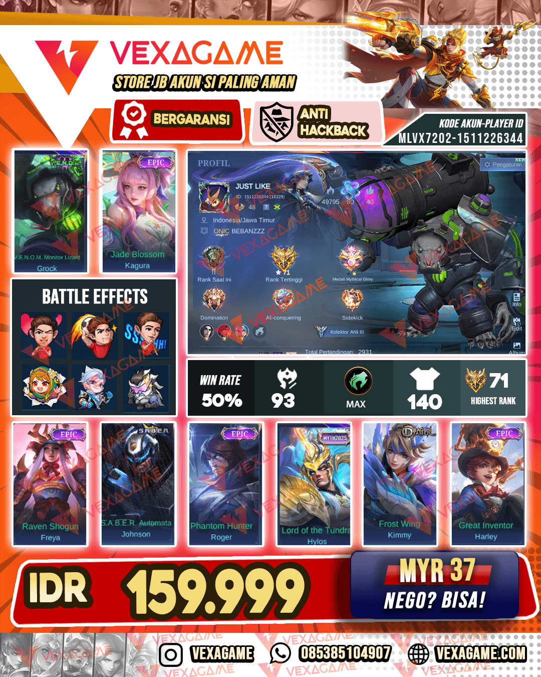Grock Venom | Kagura Epic | Emblem Max