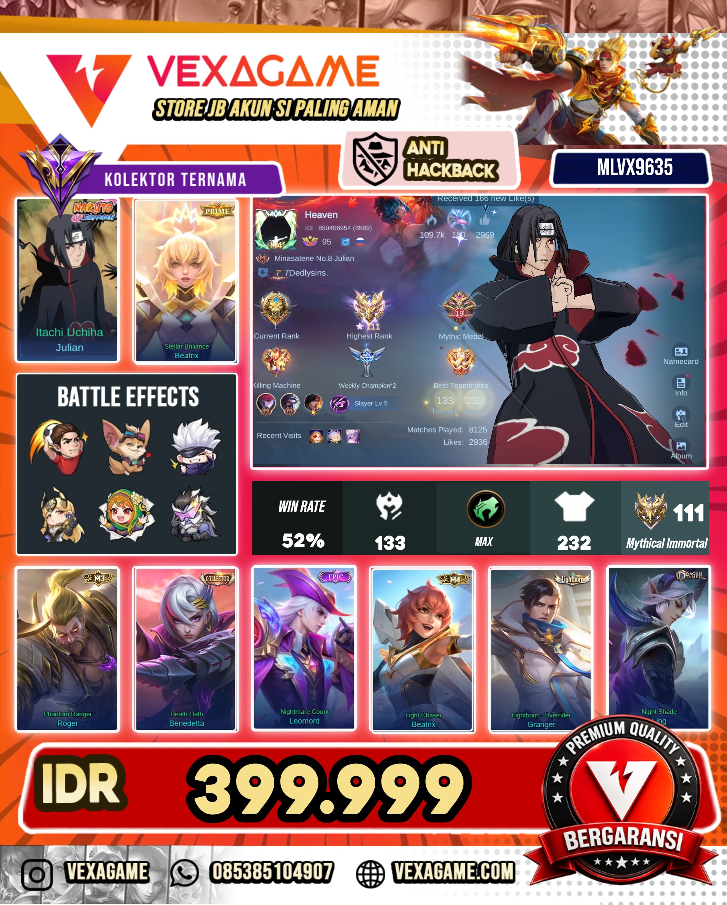 Julian Itachi | Benedetta Collector | EX IMMORTAL
