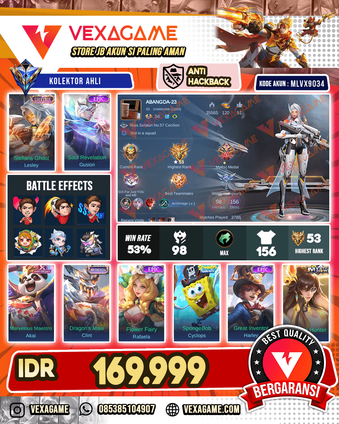 Lesley Luckybox | Gusion Epic