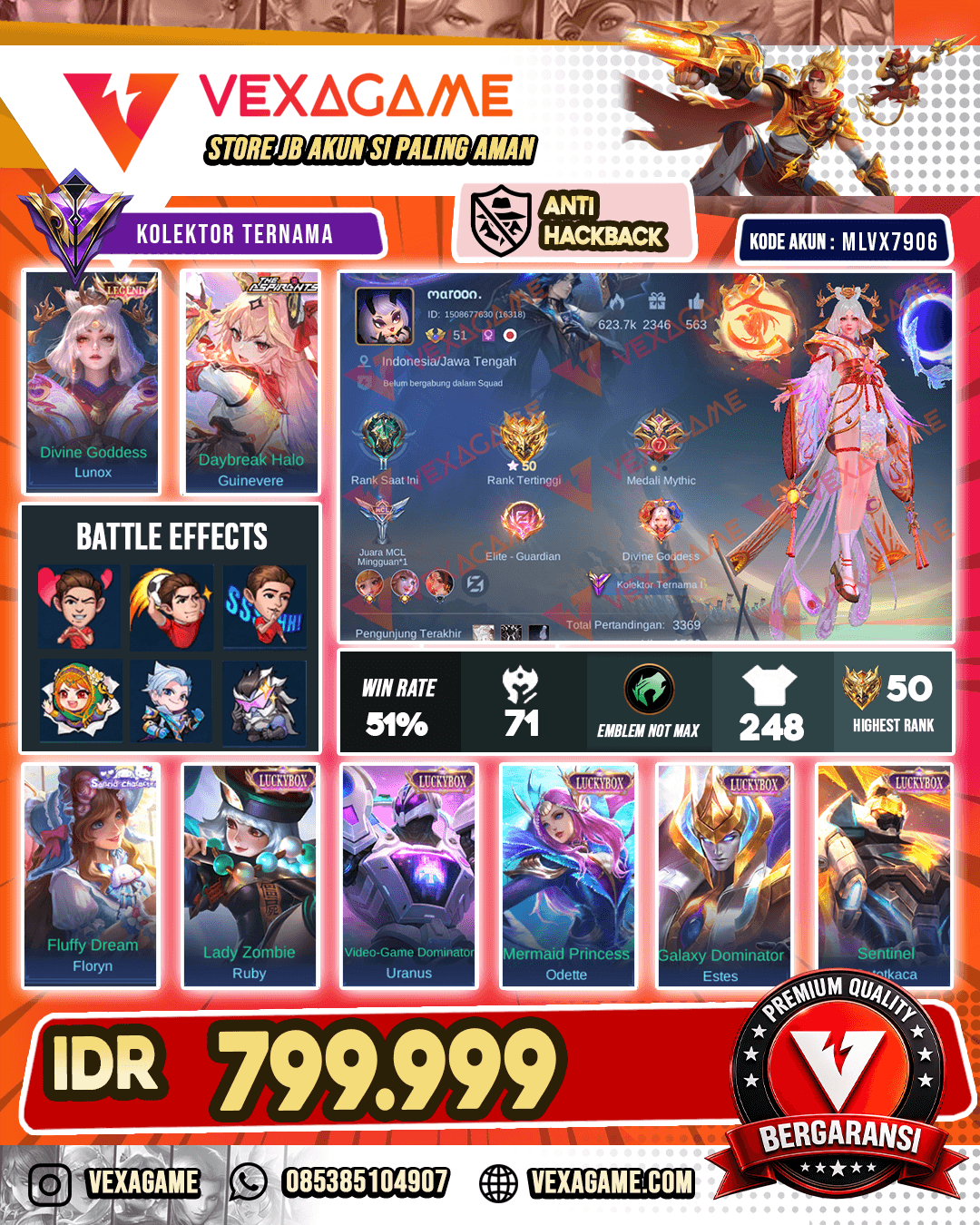 Lunox Legend | Guinevere Ashpirant | Floryn Sanrio | 5 Luckybox | 2 Annualstar