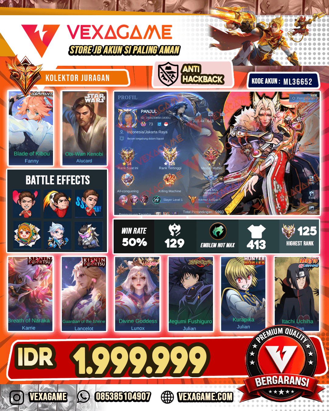 Akun Spek Jungler Starboy