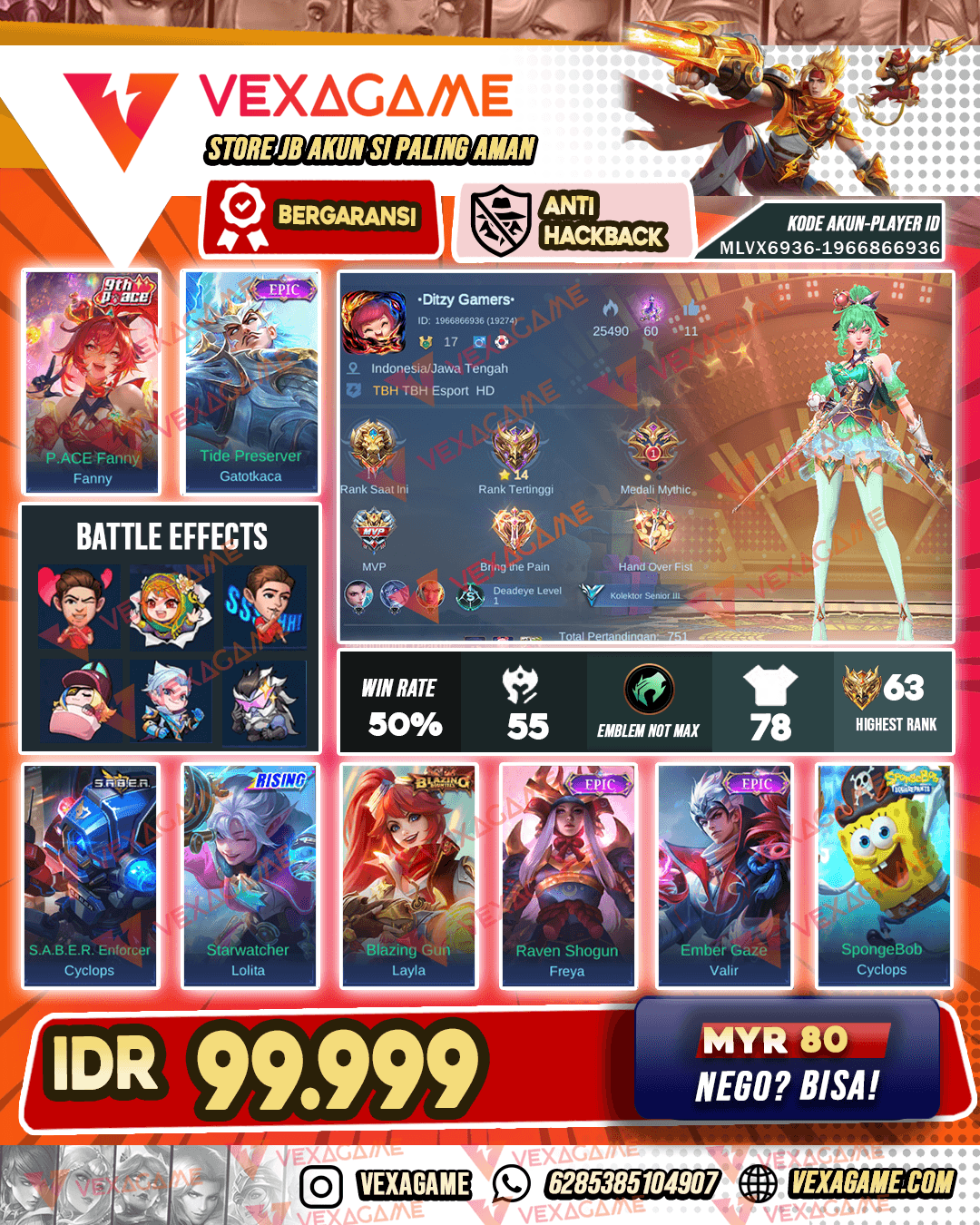 Fanny P Ace | Gatot Kaca Epic