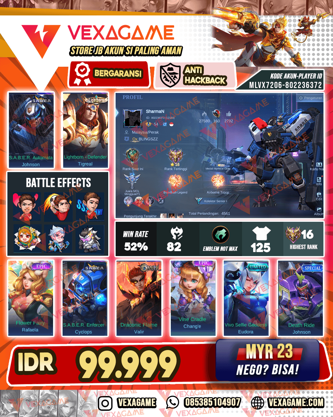 Johnson Saber | Tigreal Lightborn