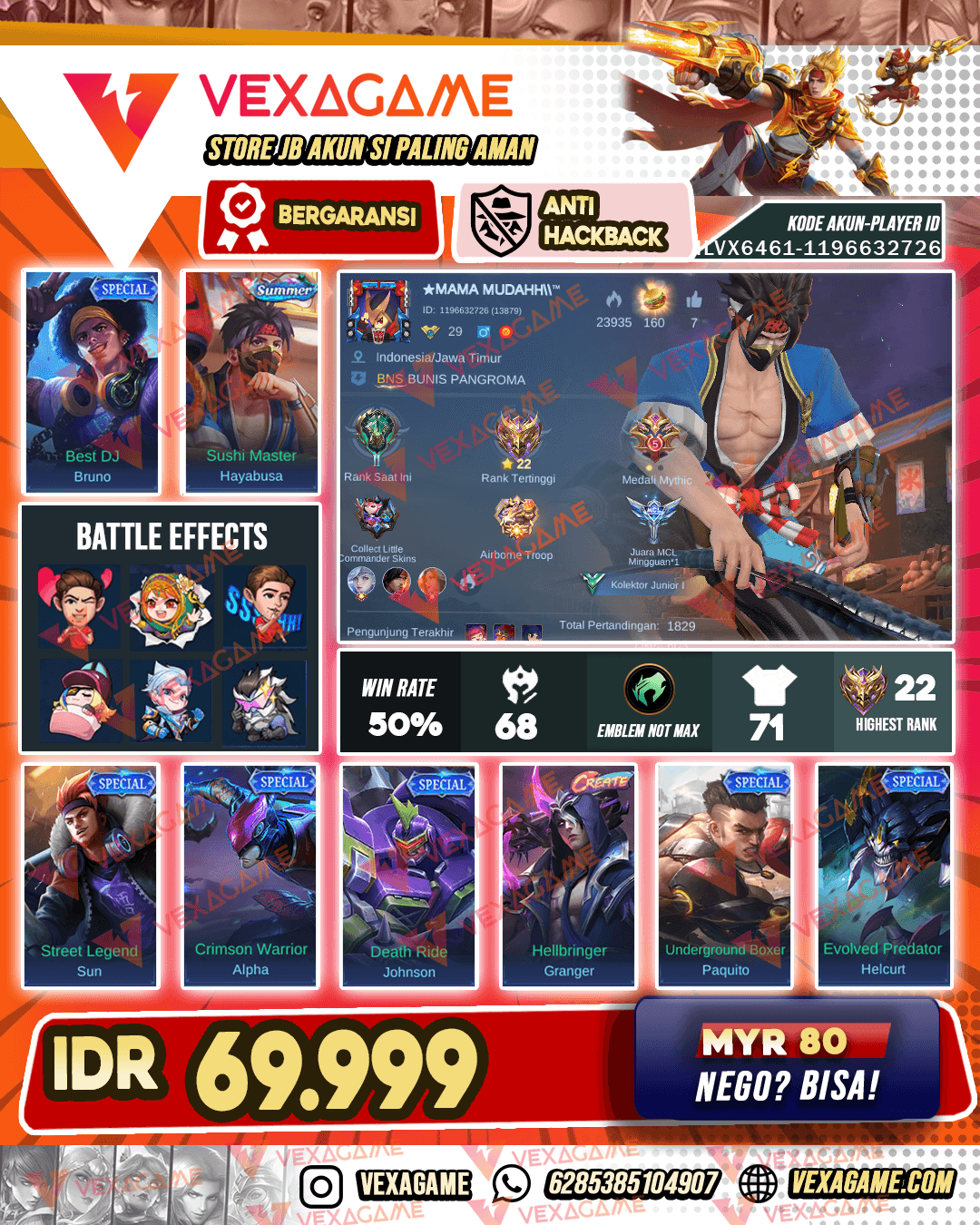 Akun murah meriah!