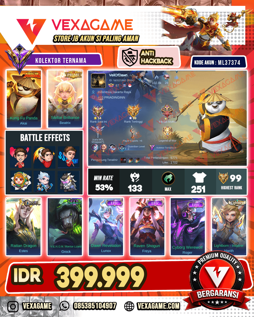 Akai Kungfu Panda X Beatrix PRIME