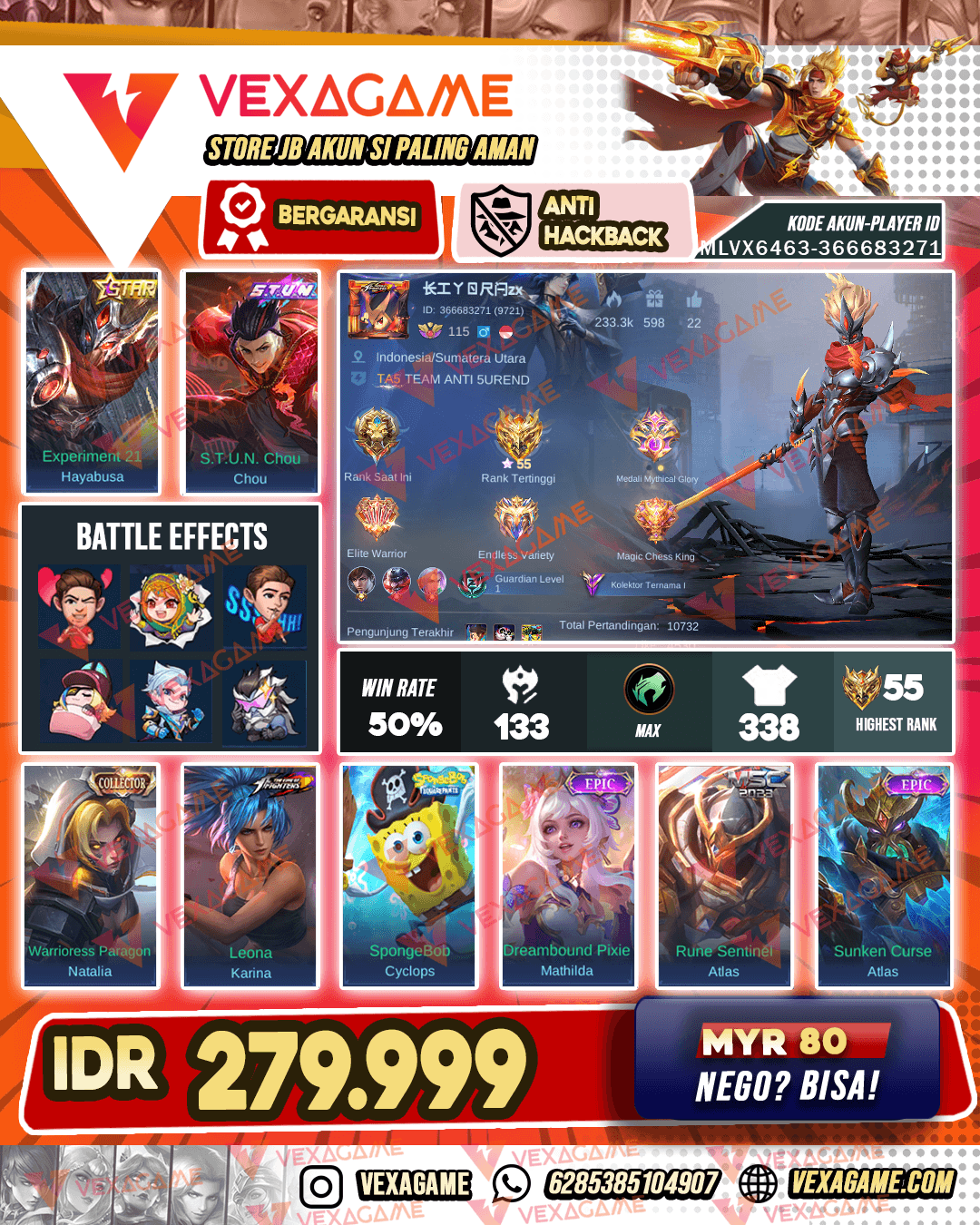 Haya Star | Chou stun | Emblem & Hero Max | Recal TLPH & Tas2