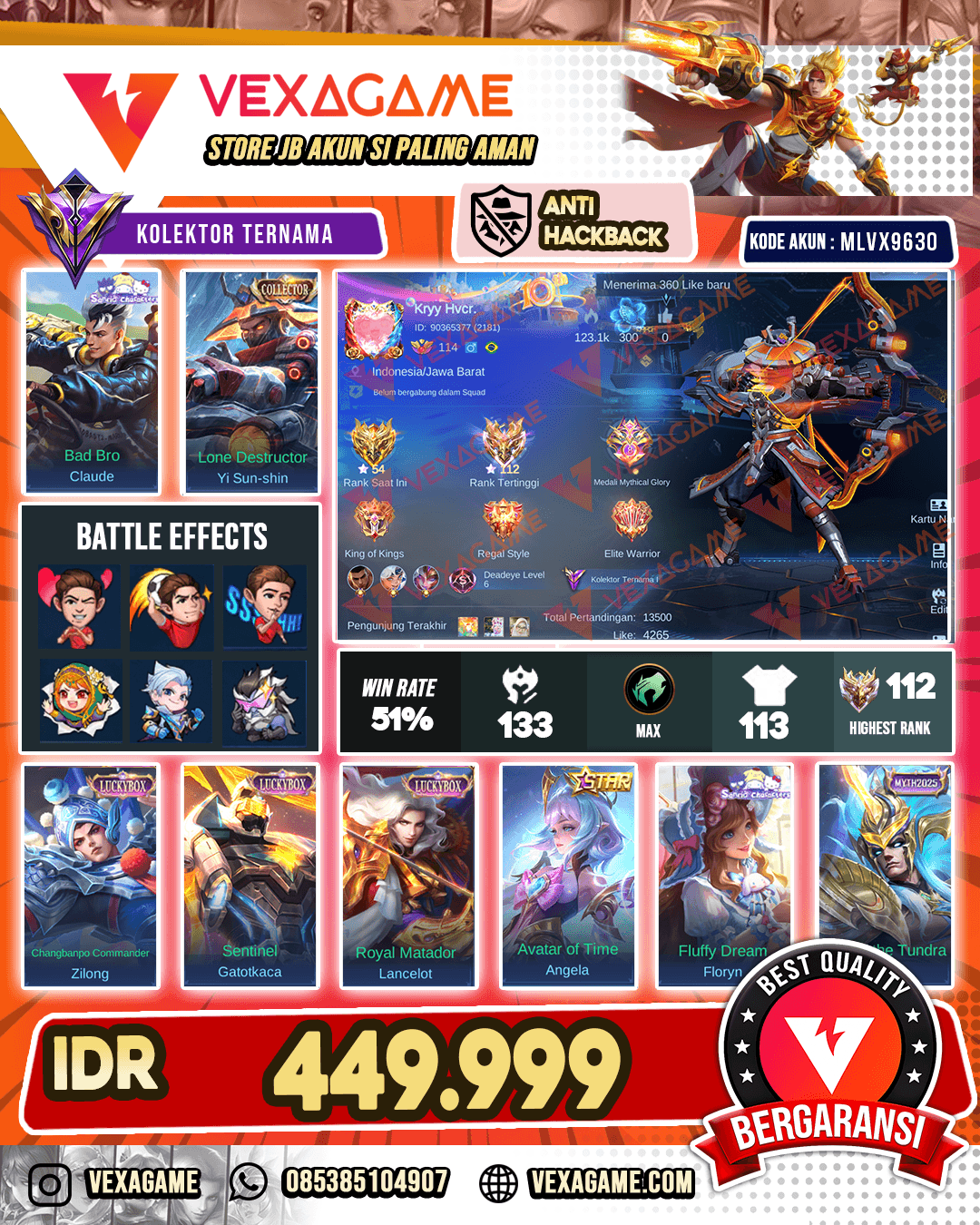 Yss Collector | Claude Sanrio | 3 Luckybox Ex Immo