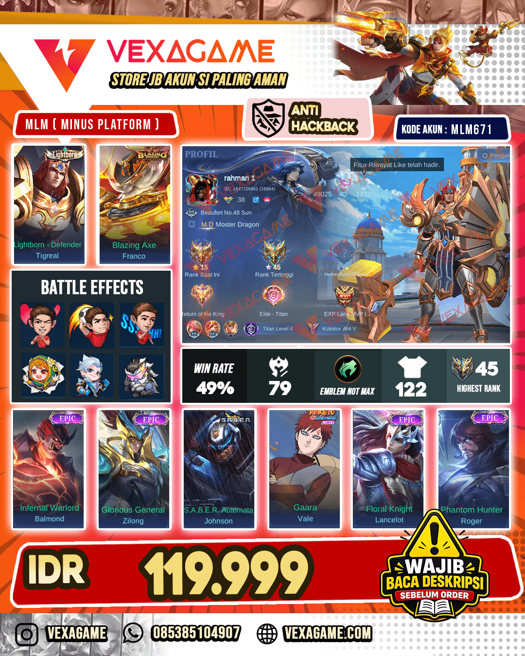 Tigreal Lightborn | Franco Blazing